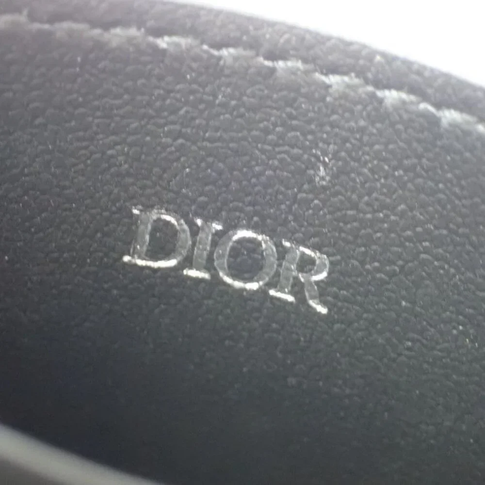 Dior Card Case Gravity Card Holder Black Calfskin